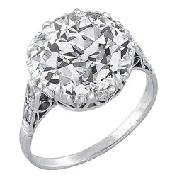 Halo Round Natural Diamond 3.30 Ct Ring White Gold 14K
