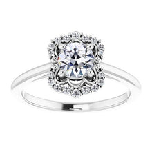 Halo Round Natural Old Mine Cut Diamond Ring 4 Prong Set 3.50 Carats