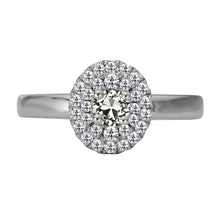 Halo Round Old Cut Real Diamond Gold Engagement Ring 4 Carats