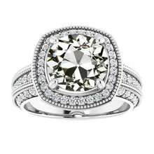 natural round diamond 6.50ct ring front view