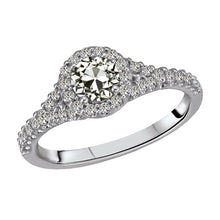 Halo Round Old Miner Real Diamond Ring Women's Gold Jewelry 4 Carats