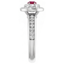 natural round ruby 1.80ct ring band detail