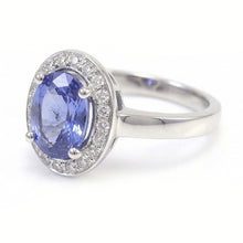 Halo Sapphire And Natural Earth Mined Diamond Ring