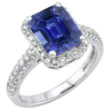 natural emerald sapphire 4ct ring front view