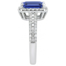 natural emerald sapphire 4ct ring top view
