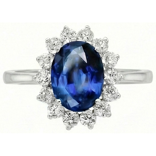 Halo Sapphire Ring