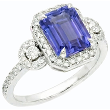 Halo Sri Lanka Blue Sapphire Ring