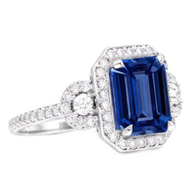 Halo Sri Lanka Blue Sapphire Ring