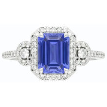 Halo Sri Lanka Blue Sapphire Ring