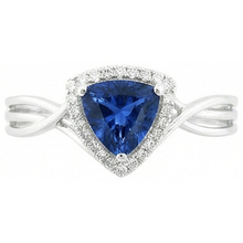 natural round sapphire 2.50ct ring top view