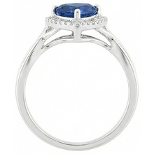 natural round sapphire 2.50ct ring profile view