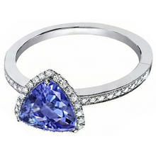 Halo Trillion Tanzanite AAA And Round Natural Earth Mined DIAMOND ( NOT LAB GROWN )s Ring 4 Carats
