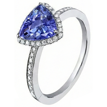 Halo Trillion Tanzanite AAA And Round Natural Earth Mined DIAMOND ( NOT LAB GROWN )s Ring 4 Carats