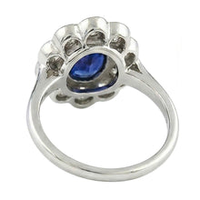 Halo Victorian Antique Type Sapphire Ring