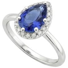 natural round sapphire 4ct ring top view