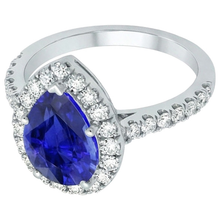 natural round sapphire 6ct ring side angle