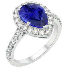 natural round sapphire 6ct ring close up detail
