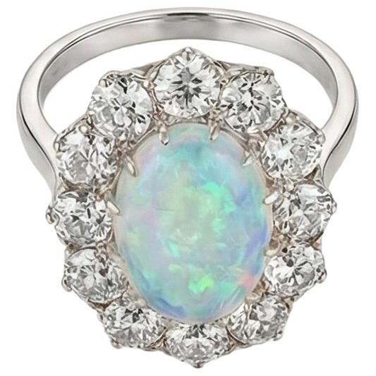 Halo Women's Opal Cocktail Ring