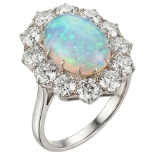 Halo Women's Opal Cocktail Ring