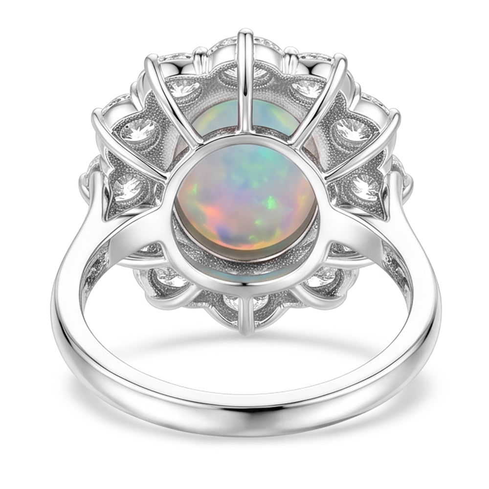 Halo Women's Opal Cocktail Ring