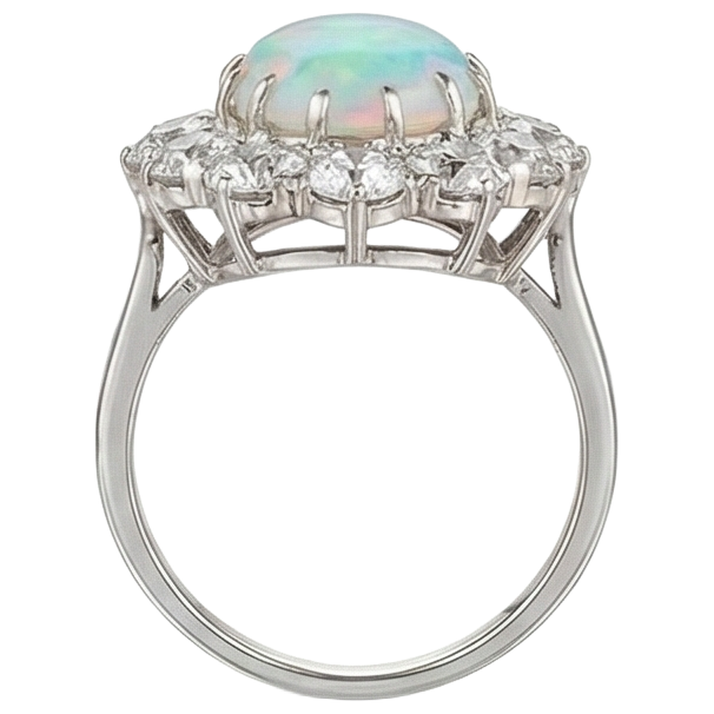 Halo Women's Opal Cocktail Ring