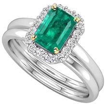 Sophisticated Emerald Engagement Ring 2 ct – angle view
