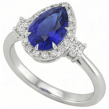 natural round sapphire 5ct ring side angle