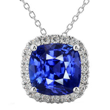 Luxury Royal Blue Sapphire Precious Stone Pendant 7 ct – main view