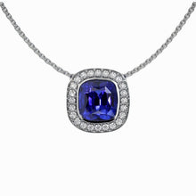 Real Cornflower Blue Sapphire Precious Stone Pendant 2.50 ct 14 Karat White Gold – main view