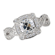 Genuine Brilliant Diamond Halo Setting Ring 5 ct 14K White Gold – main view