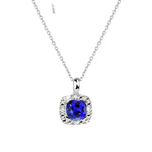 Cushion Cut Blue Sapphire ring in 14K White Gold – main view