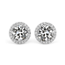 Real Brilliant Diamond Stud Earrings 6 ct 14K White Gold – main view