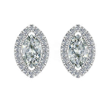 Brilliant Diamond Stud Earrings 2-ct 14K White Gold – main view