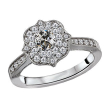 Sophisticated Fine Diamond Halo Ring 1 ct – main view