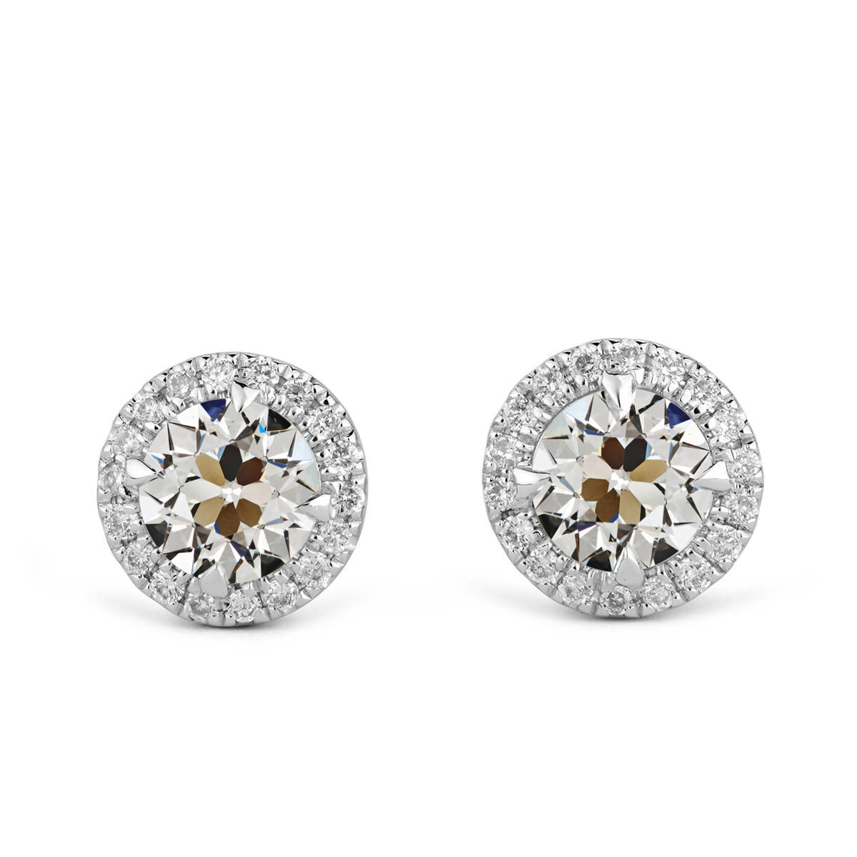 Brilliant Diamond Drop Earrings 1.50-ct 14K White Gold – main view