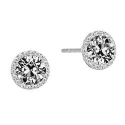 14 Karat White Gold Drop Earrings with Diamond – 1 ct