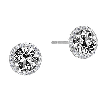 Drop Earrings 14 Karat White Gold with Diamond – main view