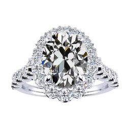 Luxury Halo Engagement Ring – Brilliant Diamond 3 ct by