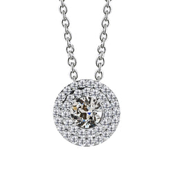 Halo 14 Karat White Gold – Brilliant Diamond Old Mine Cut 2.50 ct