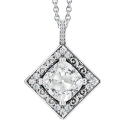 Brilliant Diamond Pendant 5 ct – 14 Karat White Gold by