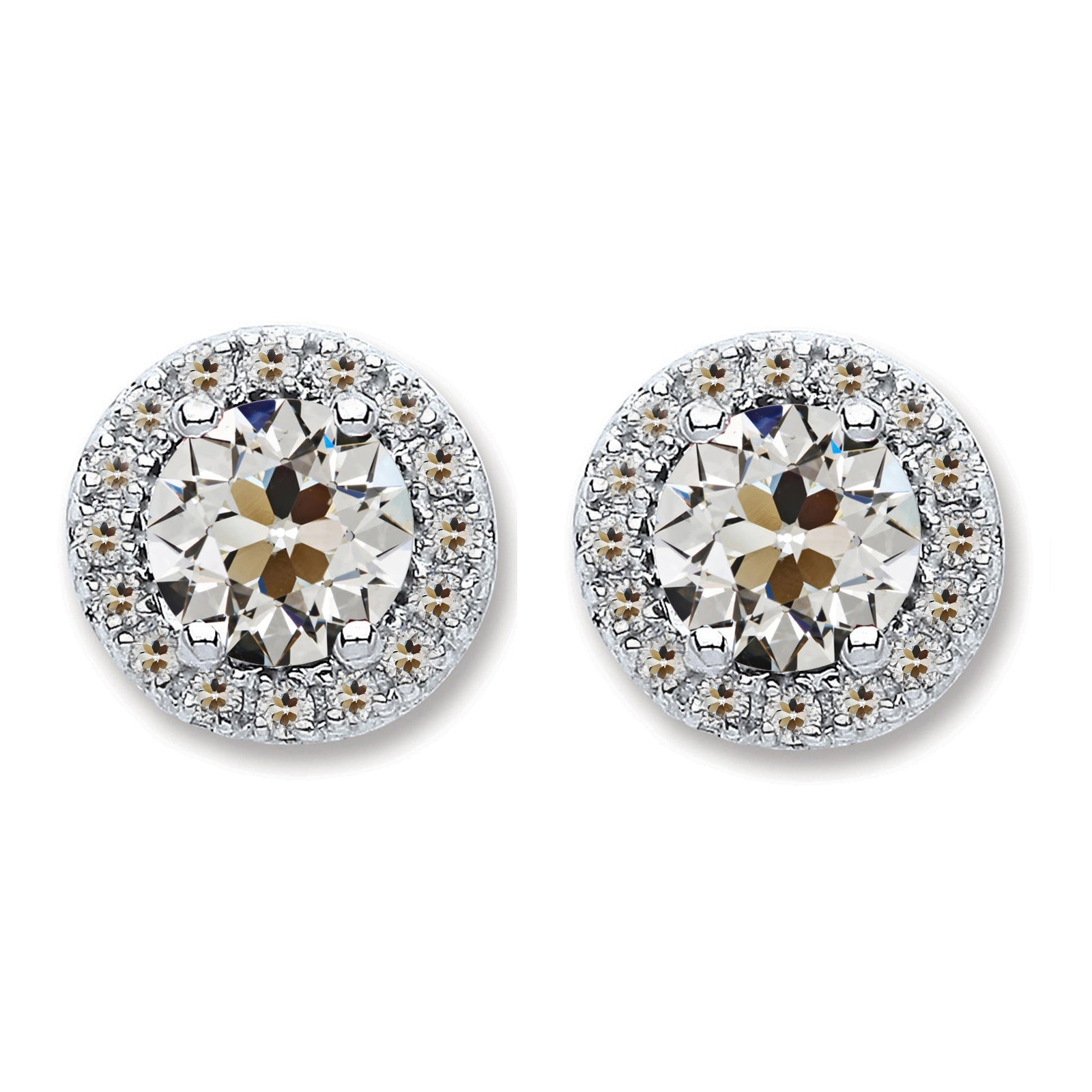Fine Diamond Earrings 1.50-ct 14K White Gold – main view