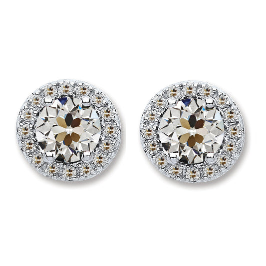 Fine Diamond Earrings 1.50-ct 14K White Gold – main view