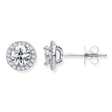 Real Brilliant Diamond Drop Earrings 3.50 ct 14K White Gold – main view
