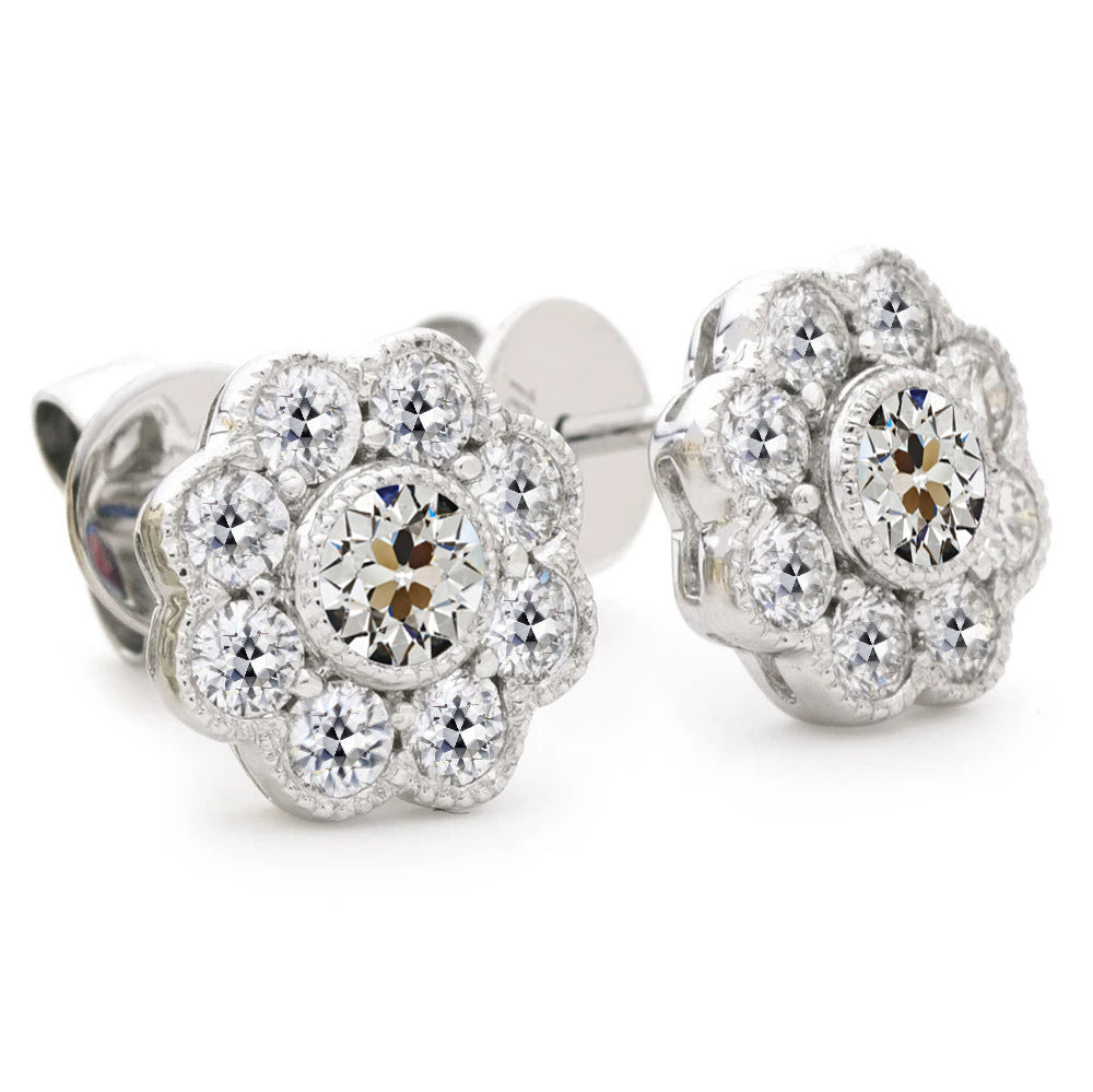 Custom Fine Diamond Drop Earrings 1 ct – main view