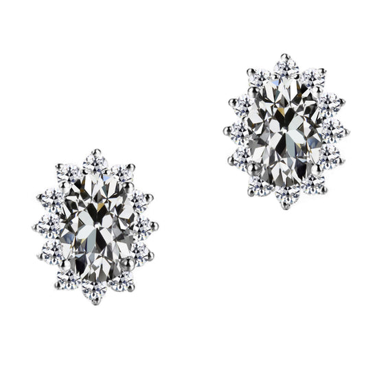 Brilliant Diamond Stud Earrings 7-ct 14K White Gold – main view