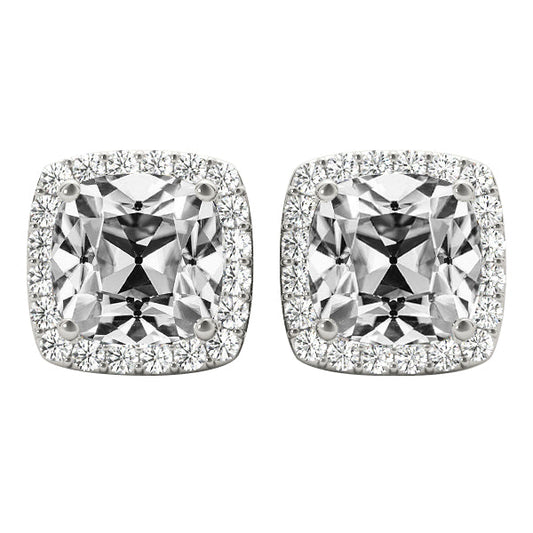 Natural Diamond Earrings 15 ct 14 Karat White Gold – main view