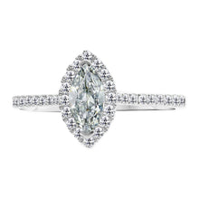 Diamond Halo Setting Ring 1.50-ct 14K White Gold – main view