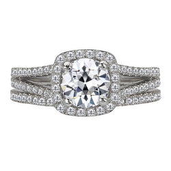 14 Karat White Gold Bridal Ring with Diamond – 2 ct