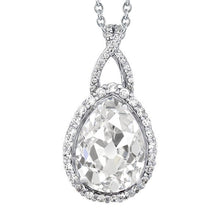 Fine Diamond Drop Pendant 3-ct 14K White Gold – main view