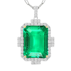 GIA Certified Fine Emerald Precious Stone Pendant 3 ct – 14
